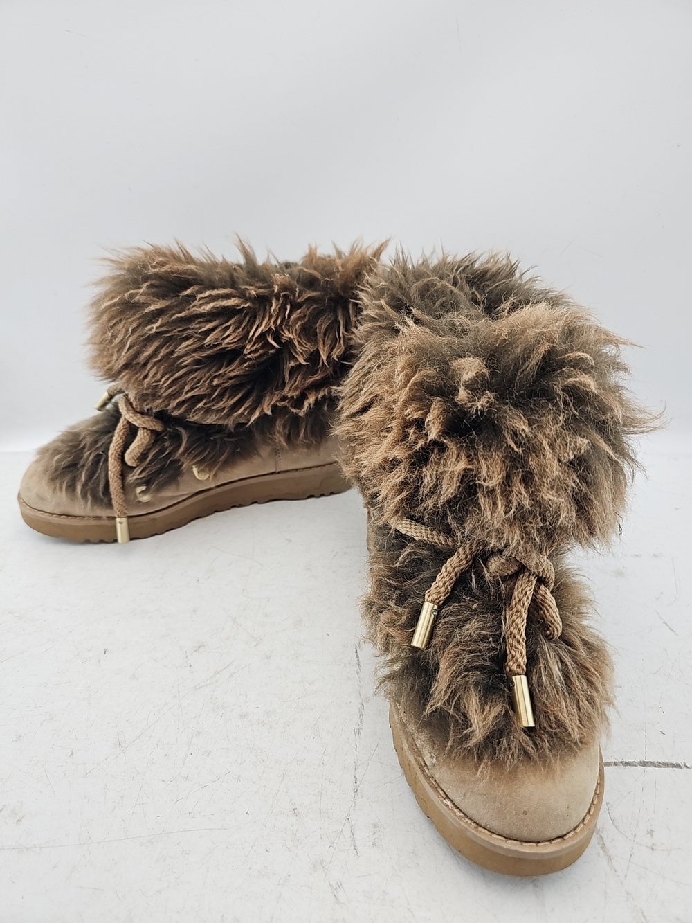 UGG Faux Fur Cuff Suede Boots